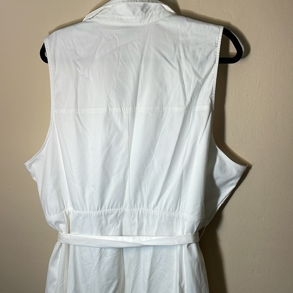 Torrid size 4 WHITE POPLIN COLLARED SHIRTDRESS - Picture 12 of 12